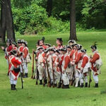 Photo of British Army re-enactors at Monmouth Battlefield State Park. Photo courtesy Friends of Monmouth Battlefield.