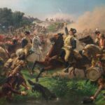 Washington Rallying the Troops at Monmouth by Emanuel Gottlieb Leutze. Monmouth County Historical Association, used with permission.