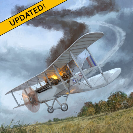 Image: Pilot William D. Frayne endangering his own life by risking a side-to-side landing, while his plane was on fire over France, 1917. Frayne's bravery saved the life of his observer and won him Army Silver Star for heroism. Original illustration by Charlie Swerdlow, History Depicted, ©2024, commissioned by Monmouth Timeline.