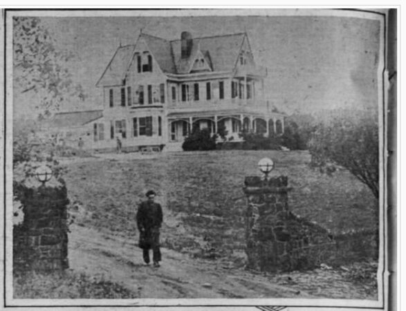 Photo of Oscar Hammerstein mansion. Creator, date of creation, publisher and date of publication unknown. Image courtesy Ralph Bitter and Middletown Township Historical Society, used with permission.