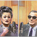 Original illustration of Vito and Anna Genovese by Scott Zelazny, commissioned by MonmouthTimeline.org.