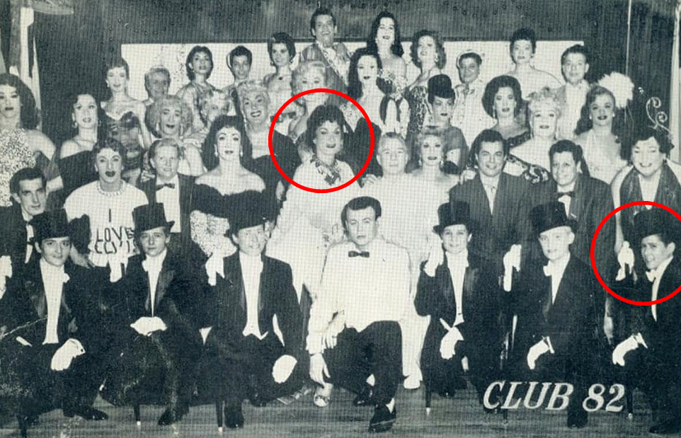 The only known photograph of Anna Genovese surrounded by her cross-dressing employees, including "Duke," her consort. Image courtesy Mob Queens podcast.
