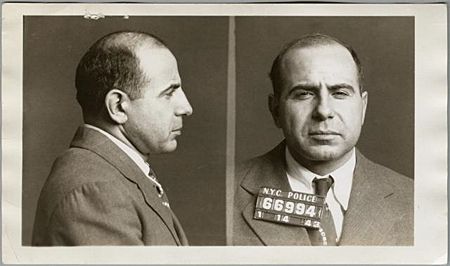 Mugshot of Carmine Galante, the boss of the Bonanno crime family. New York Police Department official photograph, 1943. Public Domain