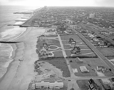 Aerial photograph of The Reservation, a beachfront residential development in Long Branch.