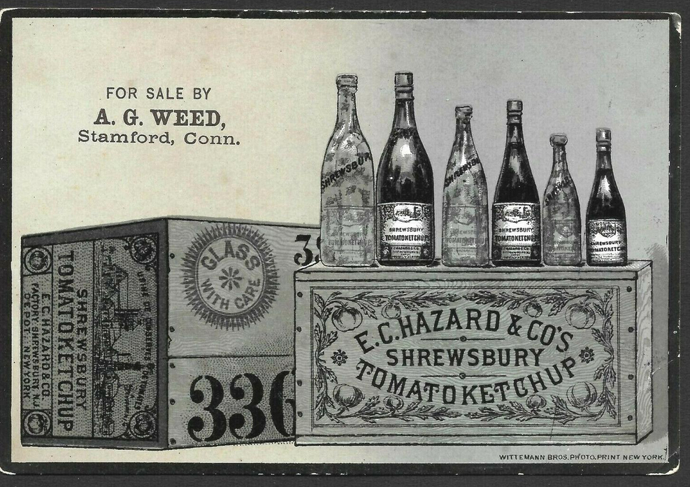 E.C. Hazard advertisement showing the full product line made at that time. Public Domain.