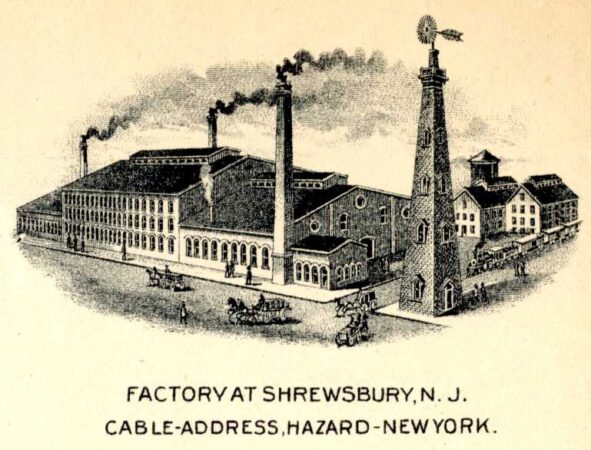 The first E.C. Hazard ketchup factory in Shrewsbury before it burned in 1888. Public Domain.
