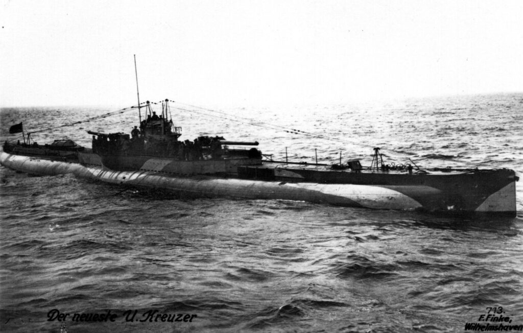 SM U-155, sporting camouflage paint. Image courtesy Dominic Etzold, from the author’s personal collection, used with permission.