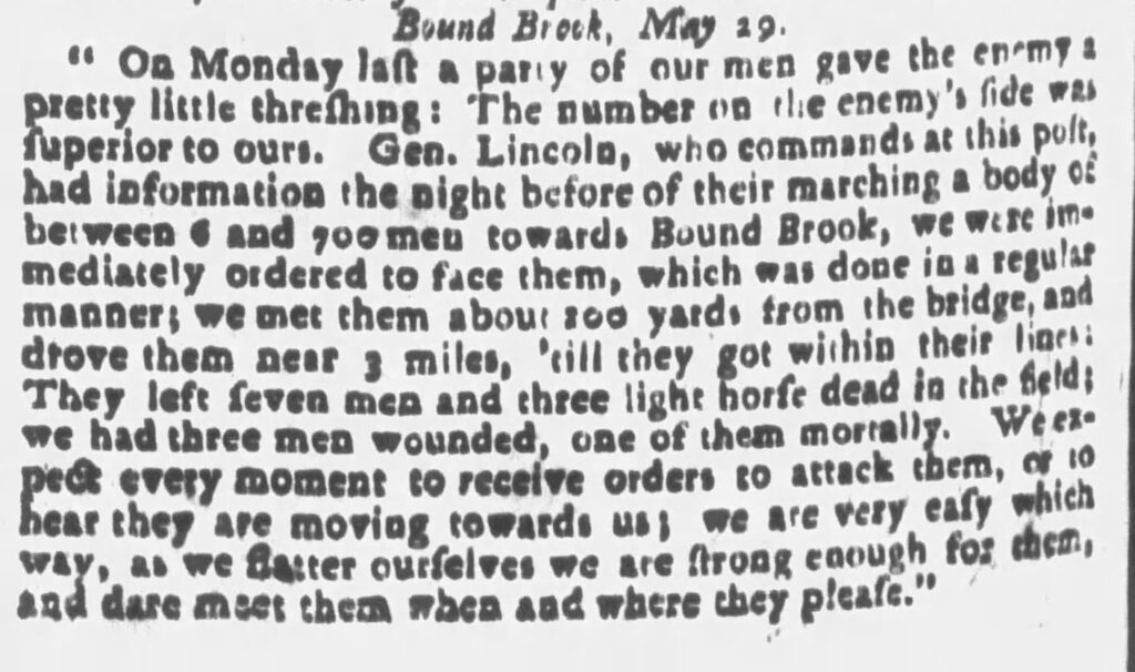 Clip of Pennsylvania Journal story about Benjamin Lincoln. Public Domain.
