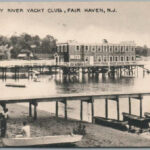 Postcard from 1953 showing the Shrewbury River Yacht Club.